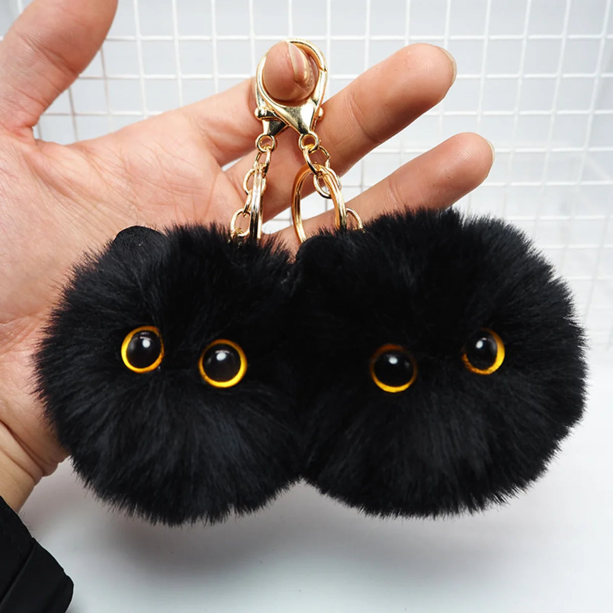 Blush Cat Plush Keychain