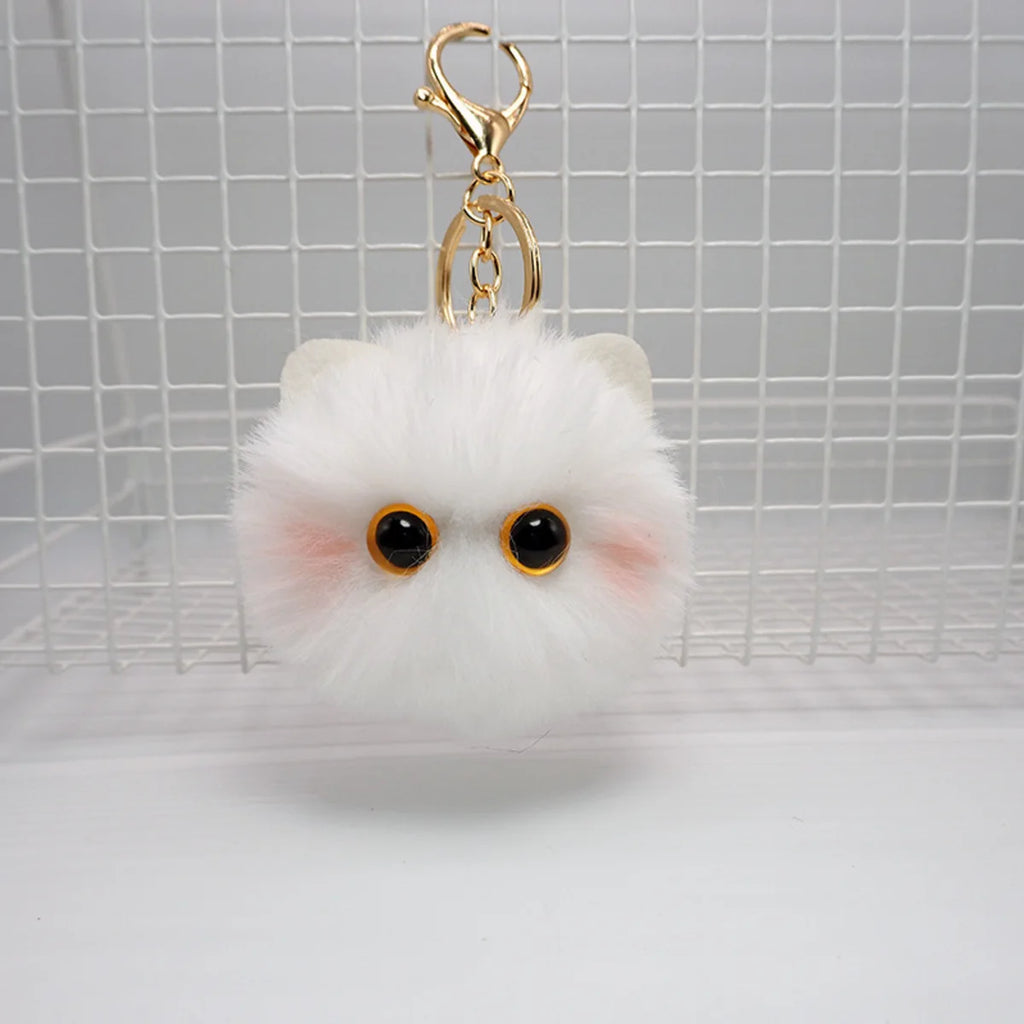 Blush Cat Plush Keychain
