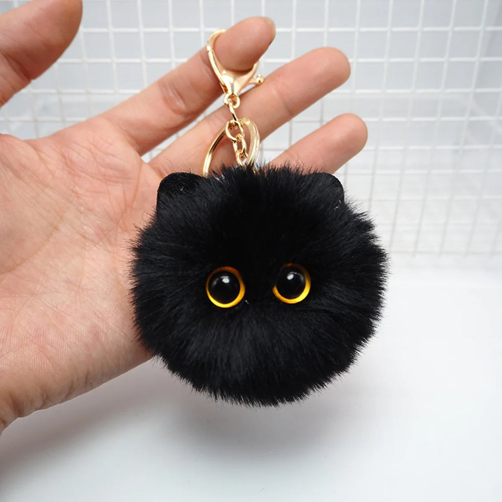 Blush Cat Plush Keychain