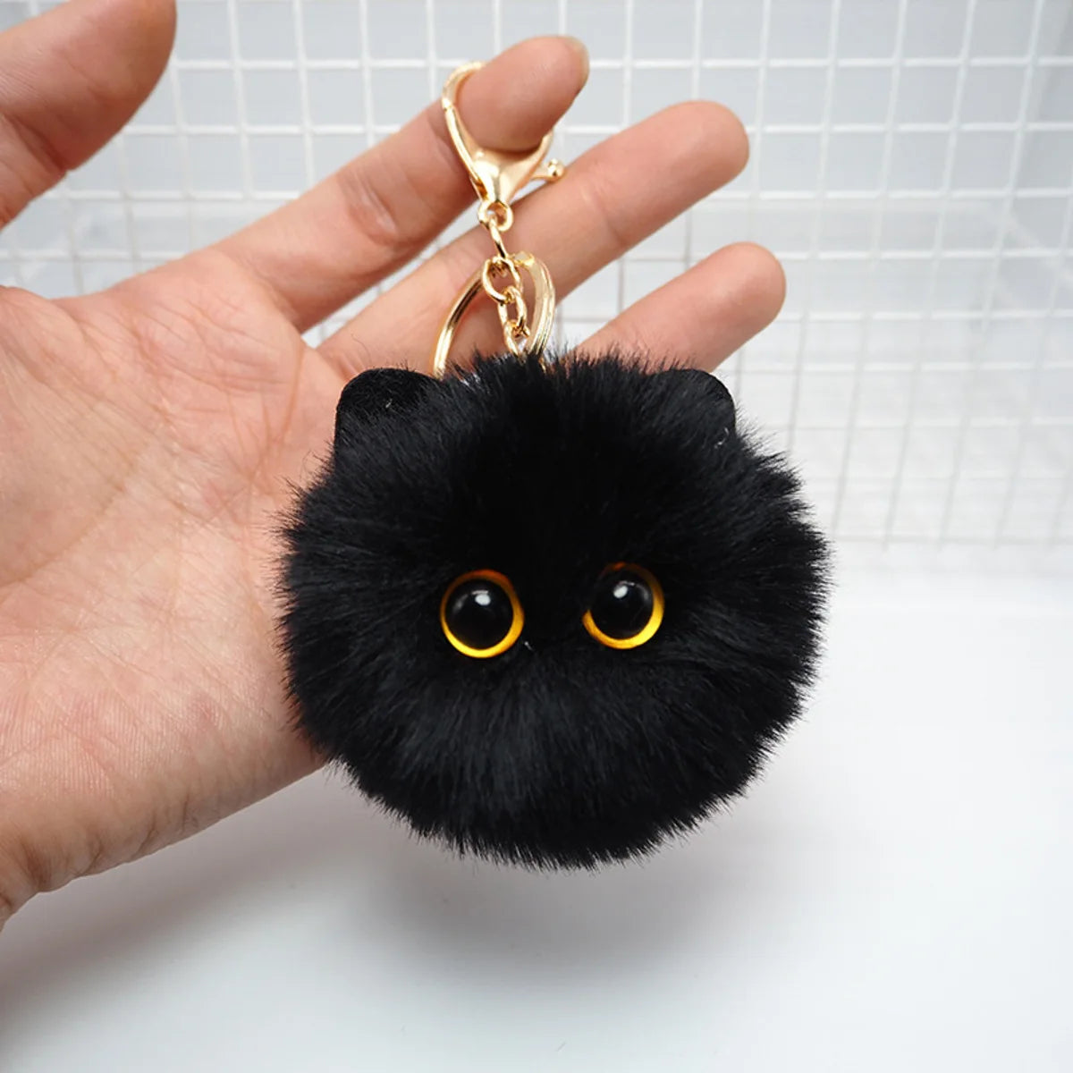 Blush Cat Plush Keychain