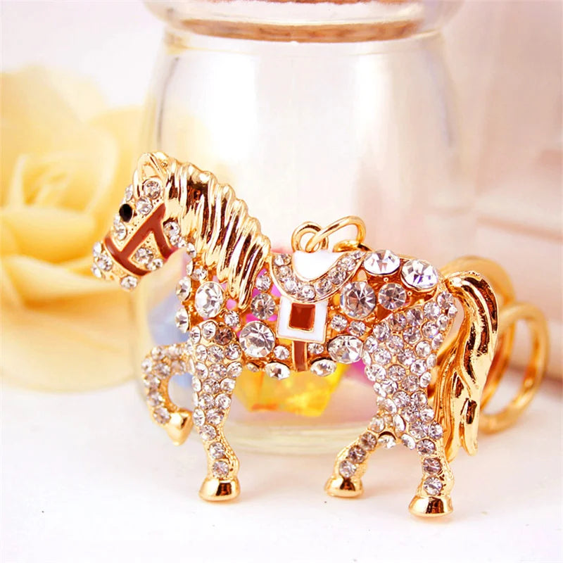 Crystal Horse Keychain