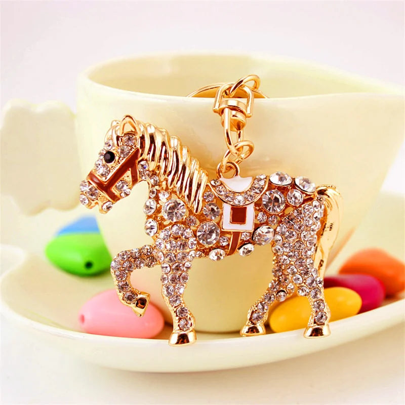 Crystal Horse Keychain