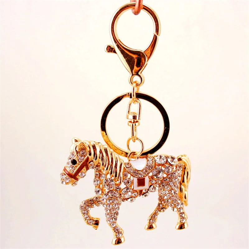 Crystal Horse Keychain