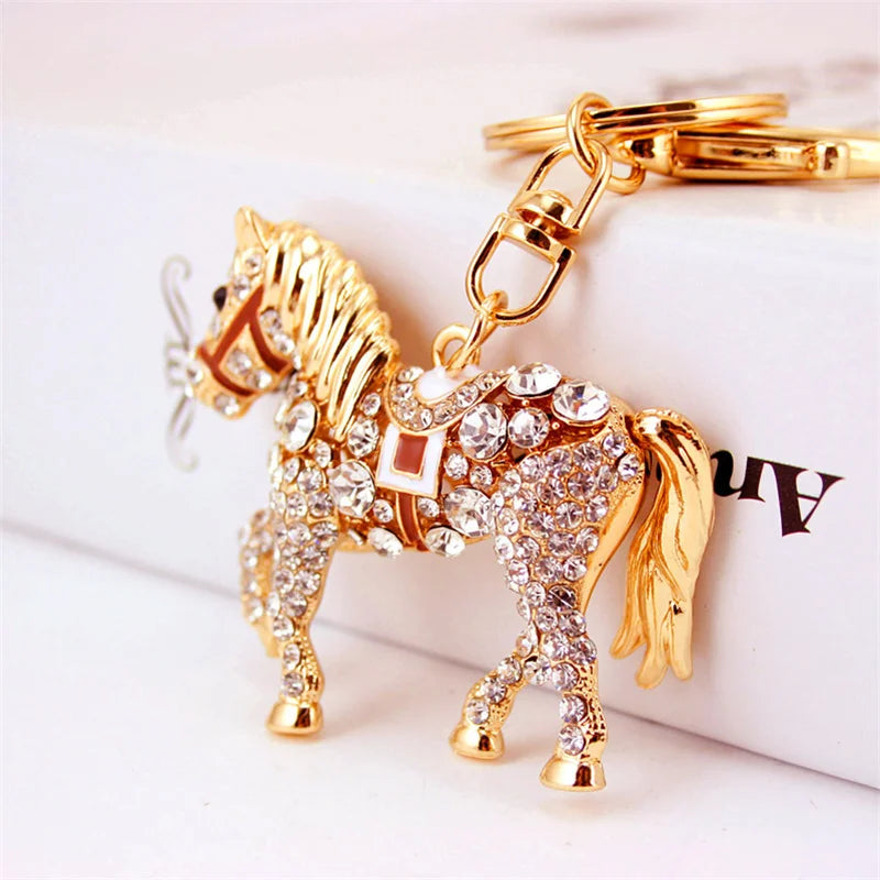 Crystal Horse Keychain