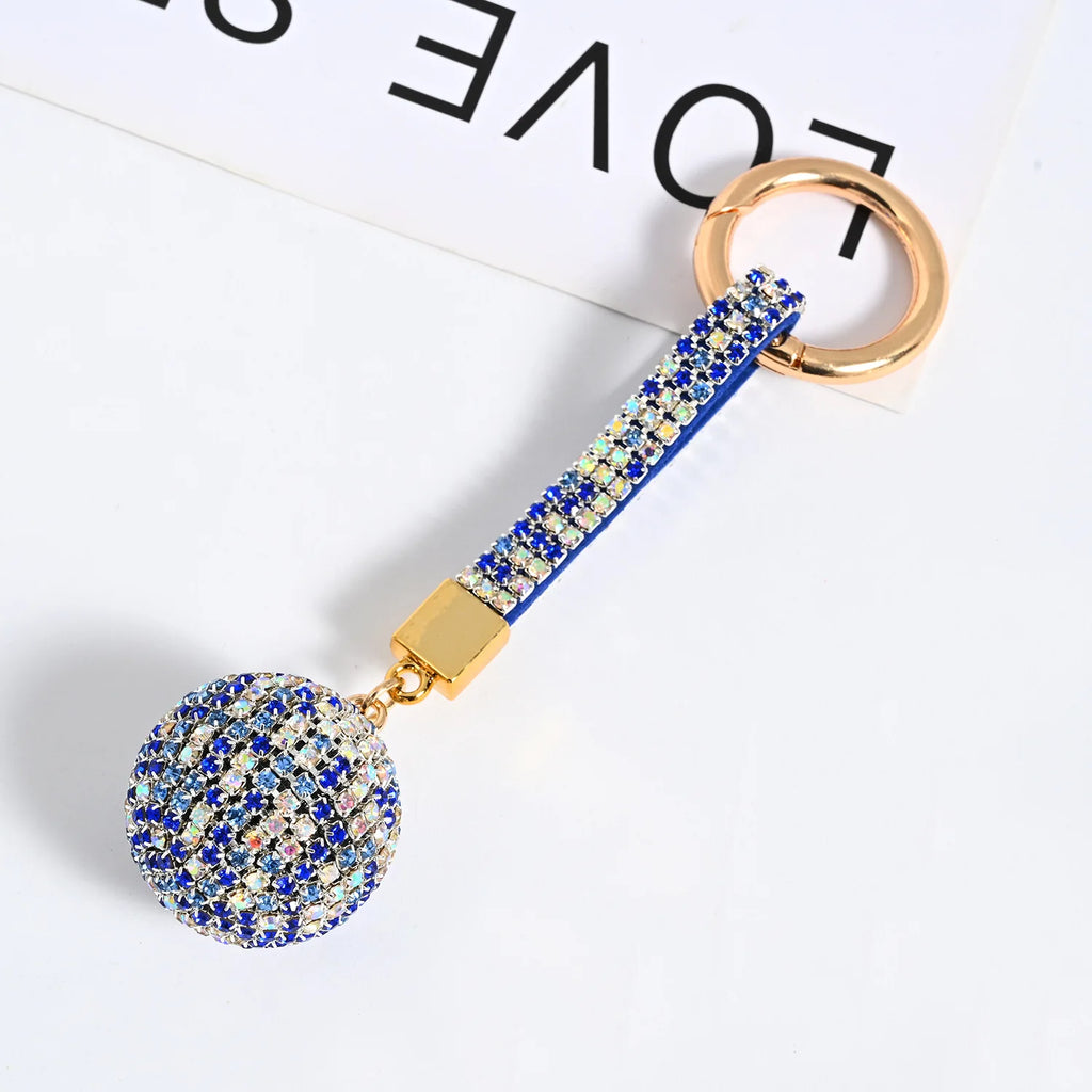 Rhinestone Disco Ball Keychain