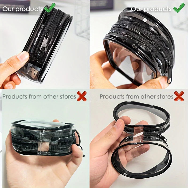 Mini Clear Zipper Pouch Keychain