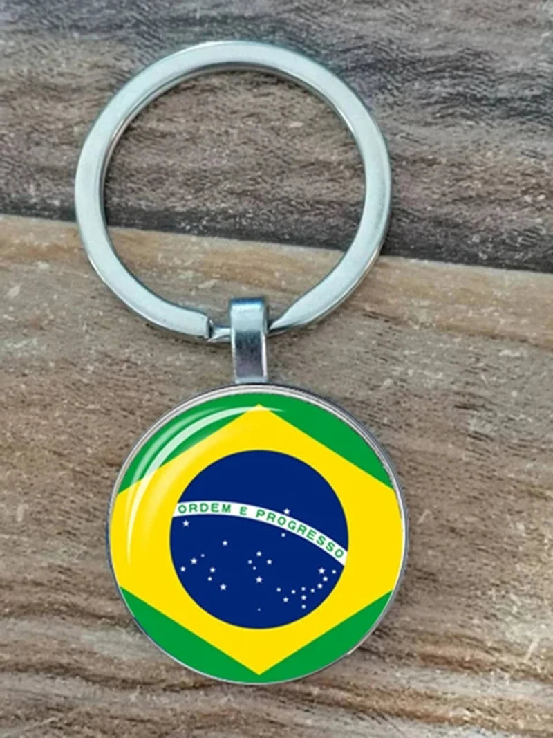 South American Flag Keychain