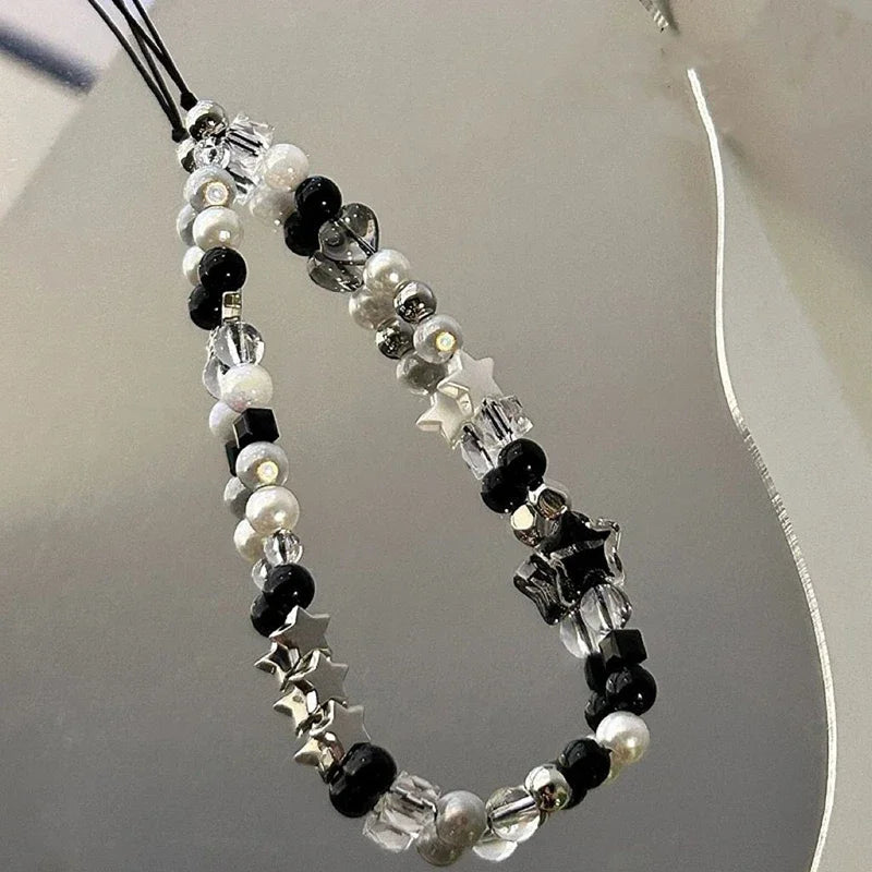 Star & Pearl Beaded Phone Charm