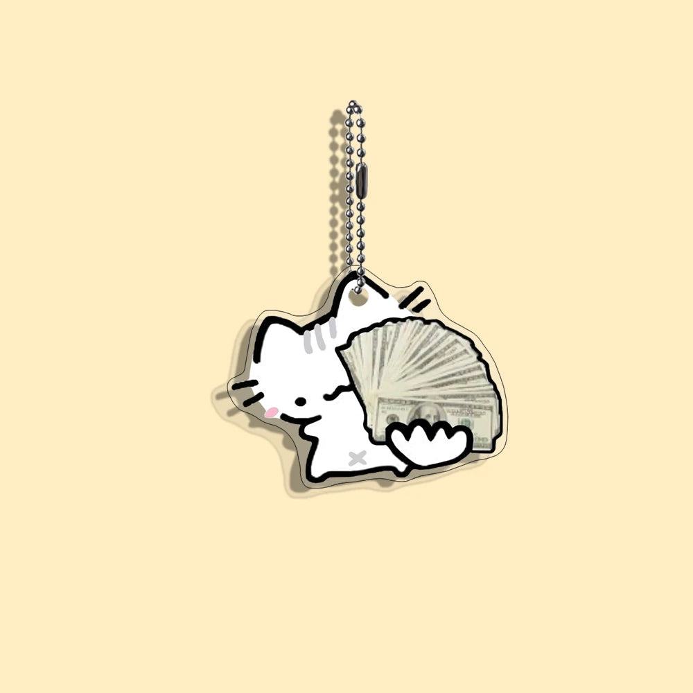 Funny Cat Character Keychain