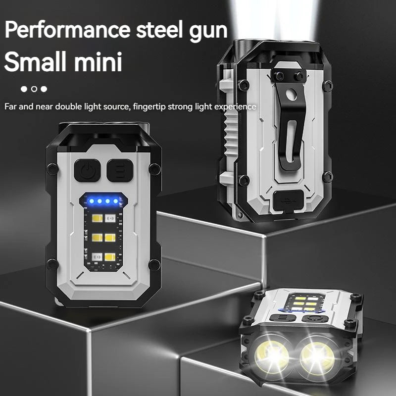 Portable Dual-Light Keychain Torch