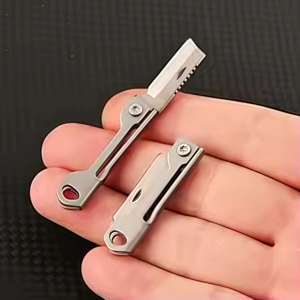 Stainless Steel Mini Folding Knife Keychain