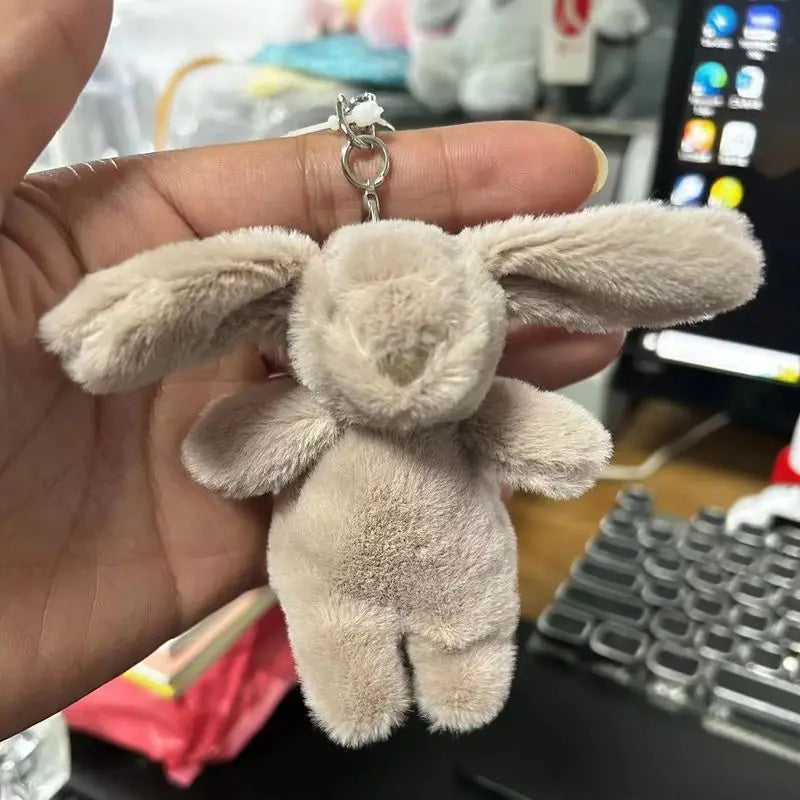 Rabbit Pompom Plush Keychain