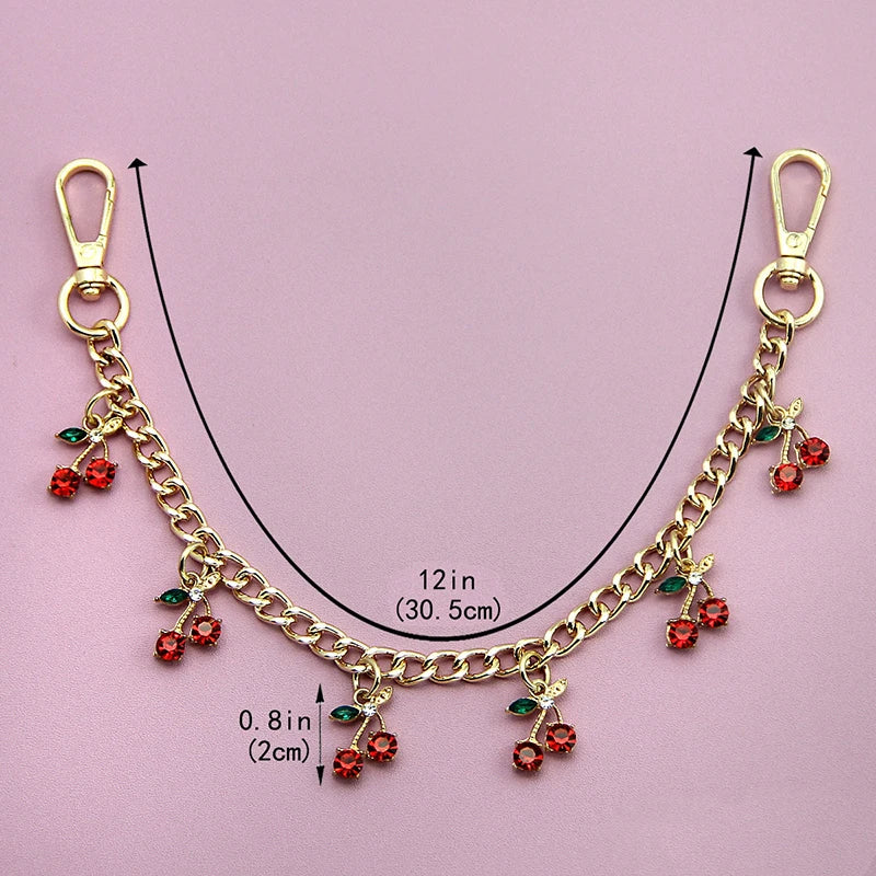 Strawberry & Cherry Bag Chain Charm