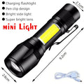 Powerful Mini COB LED Keychain Flashlight