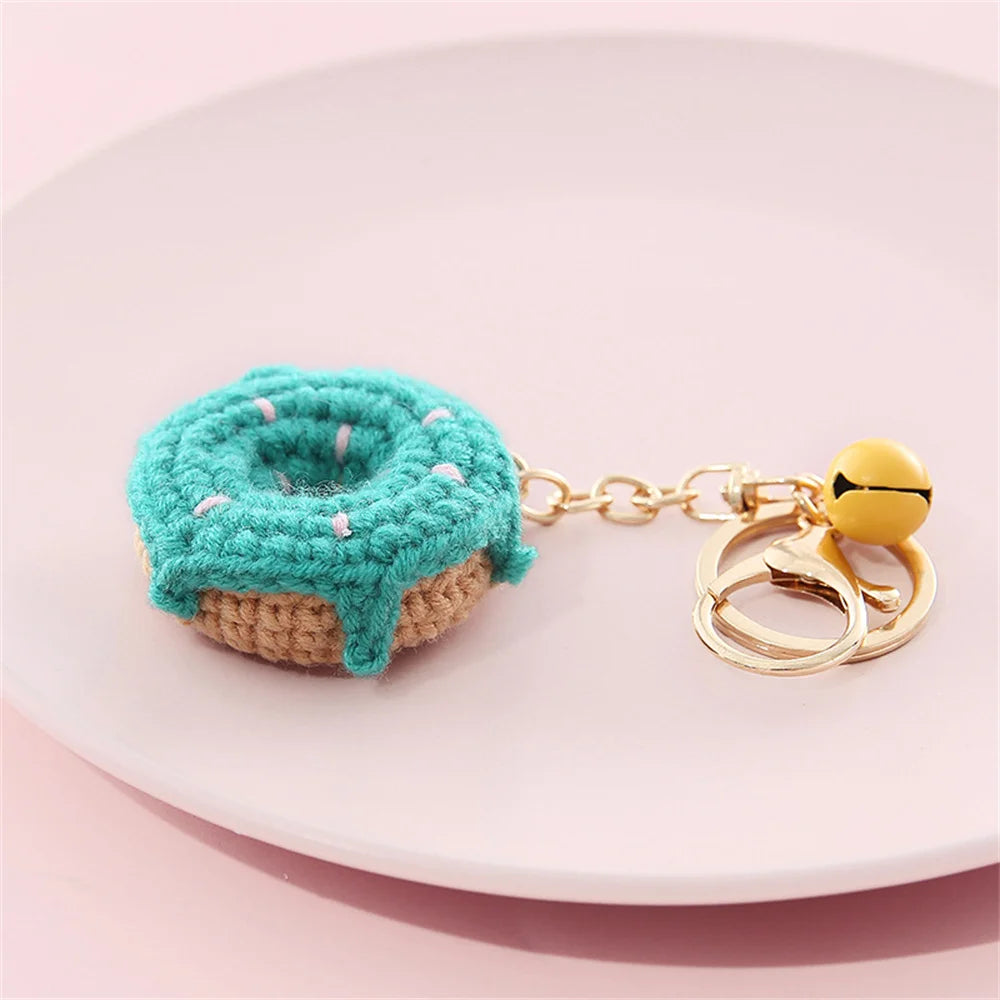 Crochet Fruit & Donut Keychain
