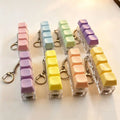 Pastel macaron clicky keyboard fidget charm keychain