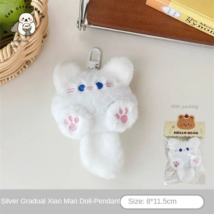 Plush Cat Pendant Keychain