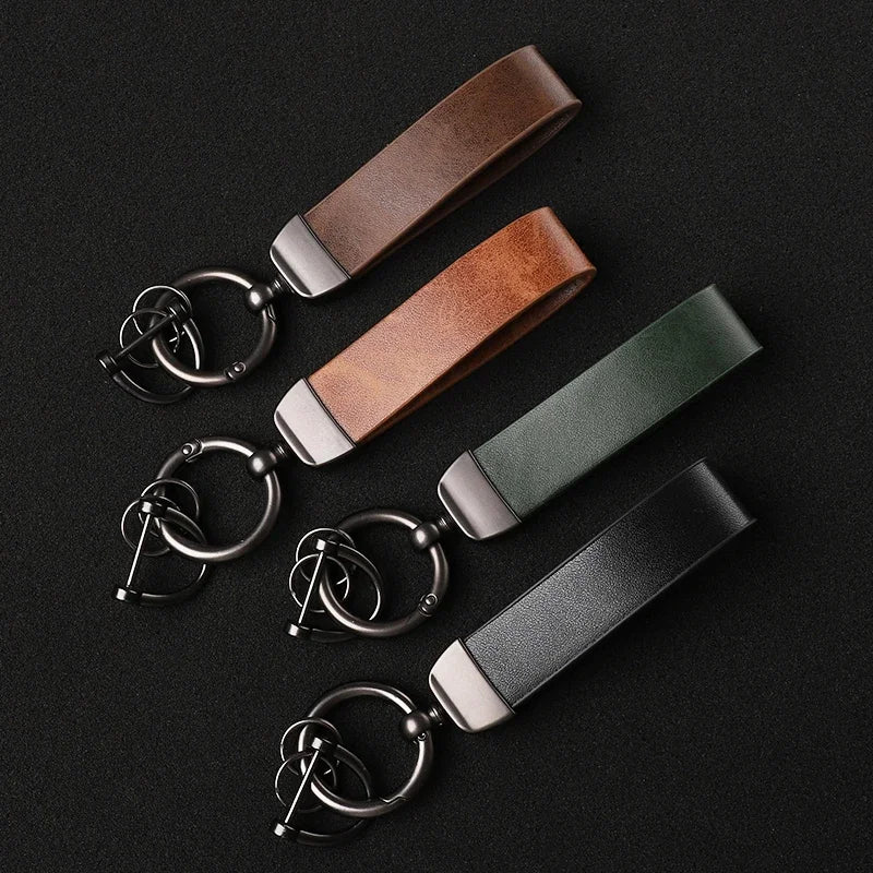 Genuine Leather Car Keychain