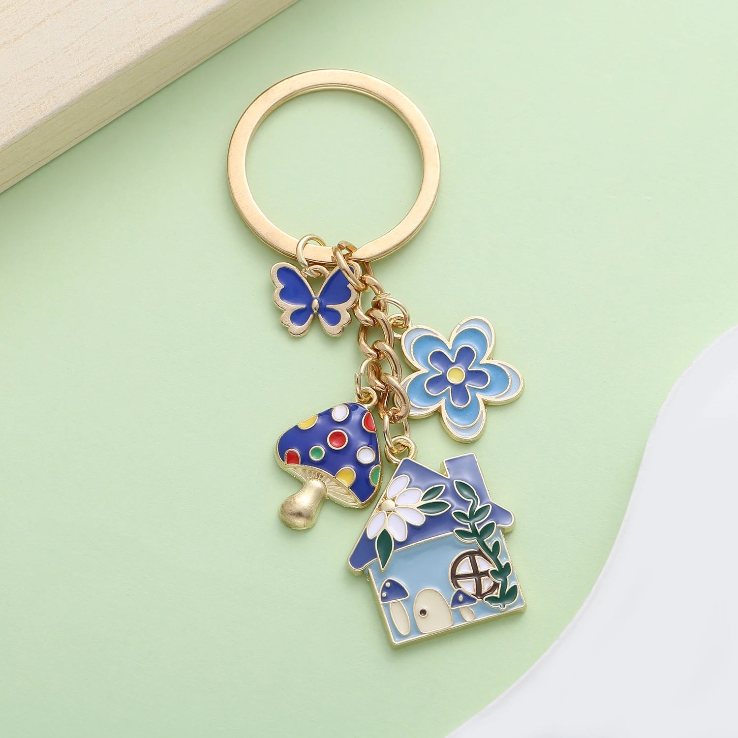 Fairy Tale Enamel Charm Keychain