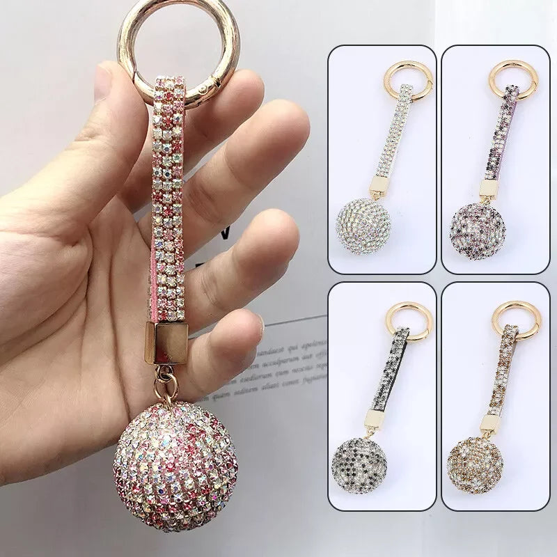 Rhinestone Disco Ball Keychain