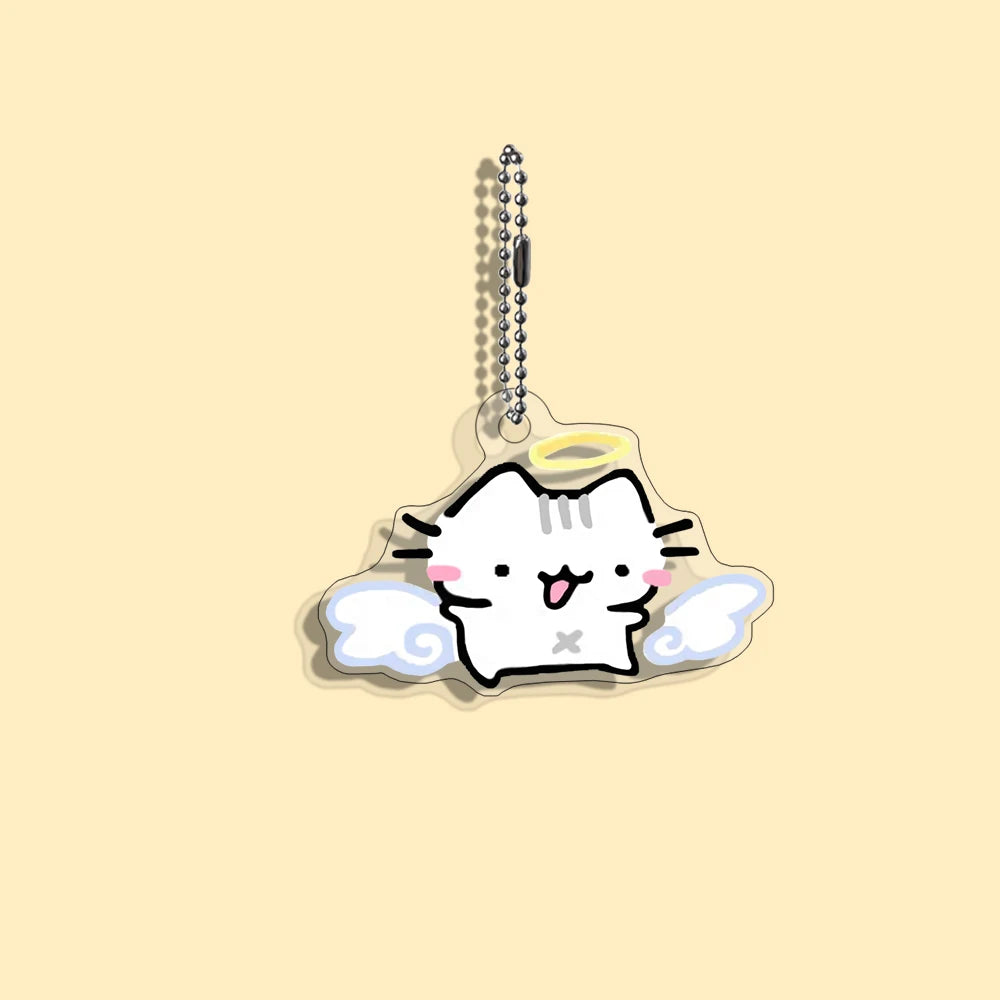 Funny Cat Character Keychain