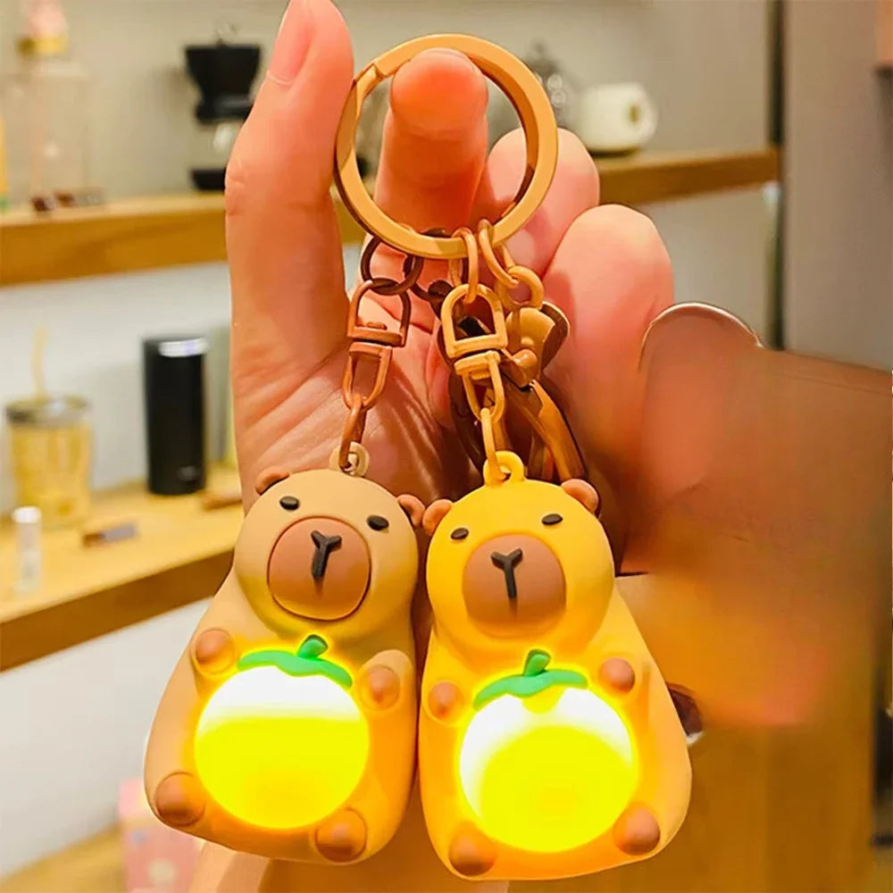 Glow Capybara Kawaii Keychain