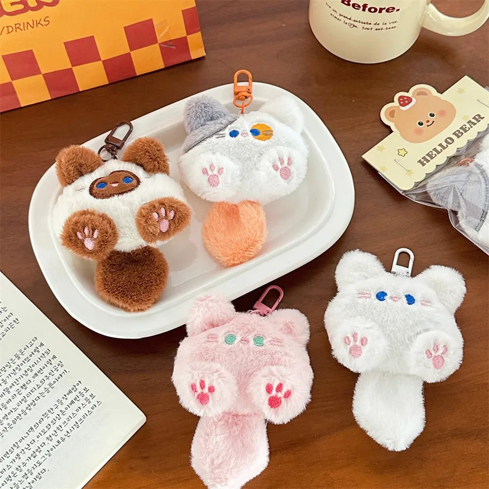 Plush Cat Pendant Keychain