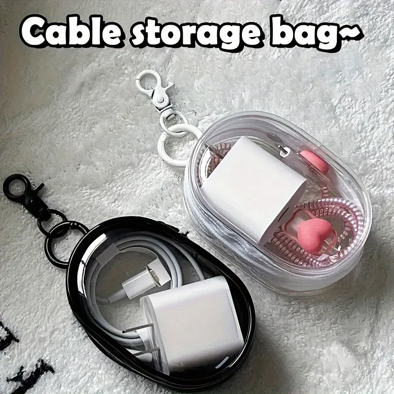 Mini Clear Zipper Pouch Keychain