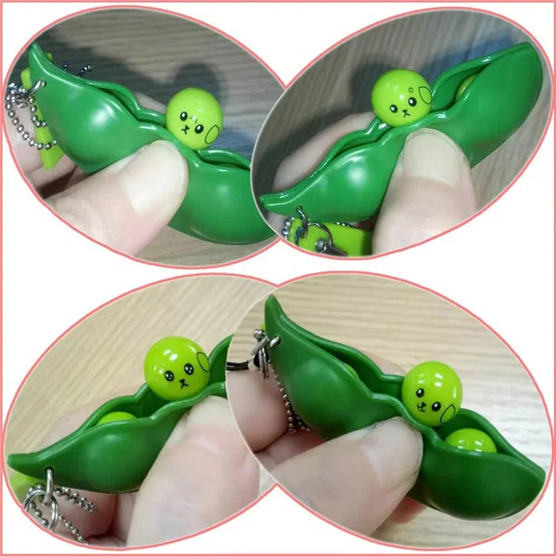 Squishy Edamame Fidget Keychain