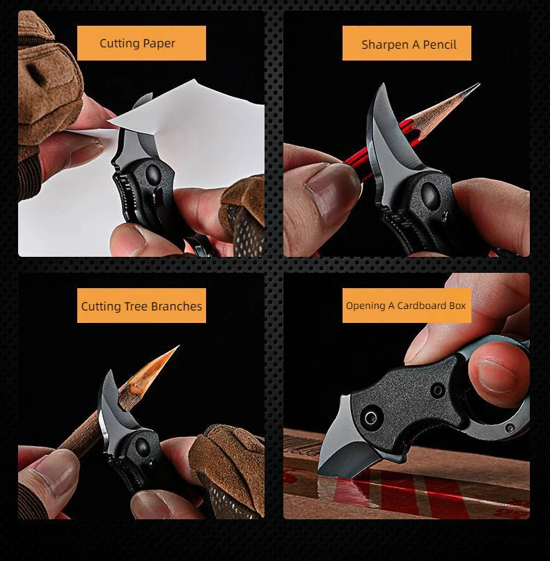 Stainless Steel EDC Knife Keychain