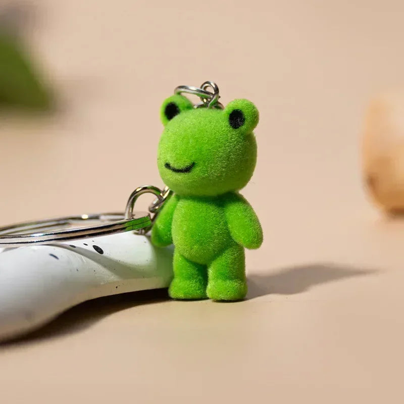 Cute Green Frog Keychain