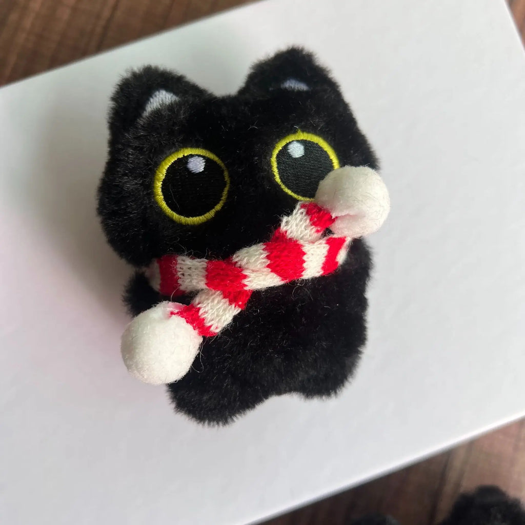 Pilot Black Cat Plush Keychain