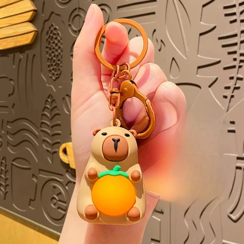 Glow Capybara Kawaii Keychain