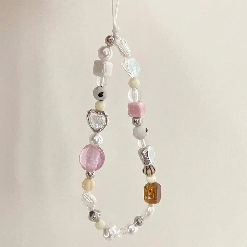 Star & Pearl Beaded Phone Charm