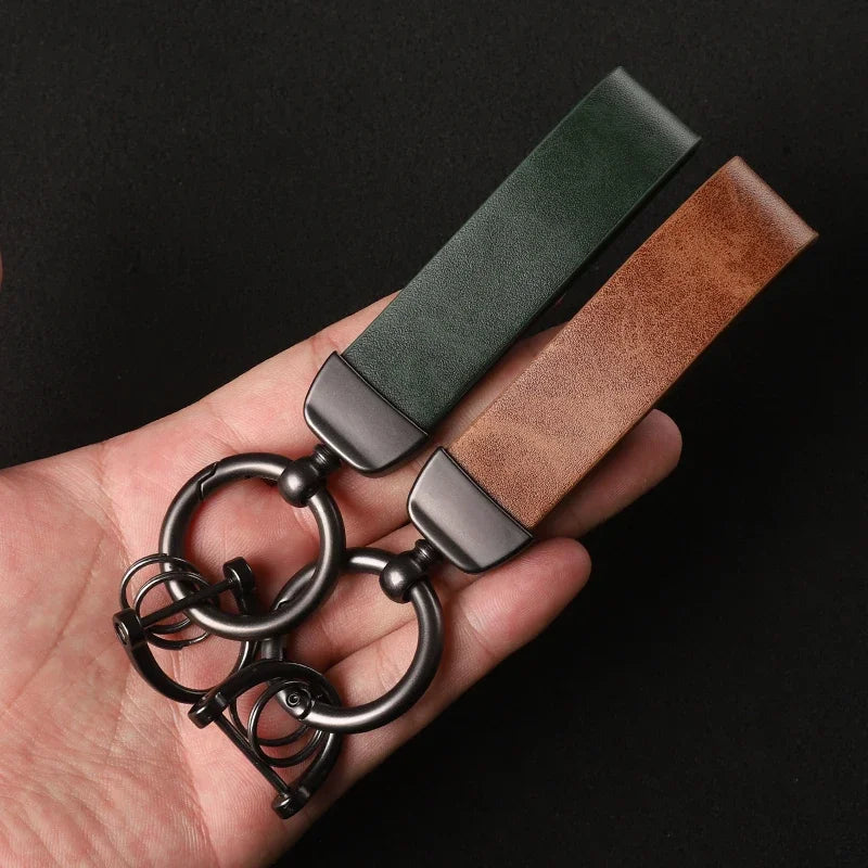 Genuine Leather Car Keychain