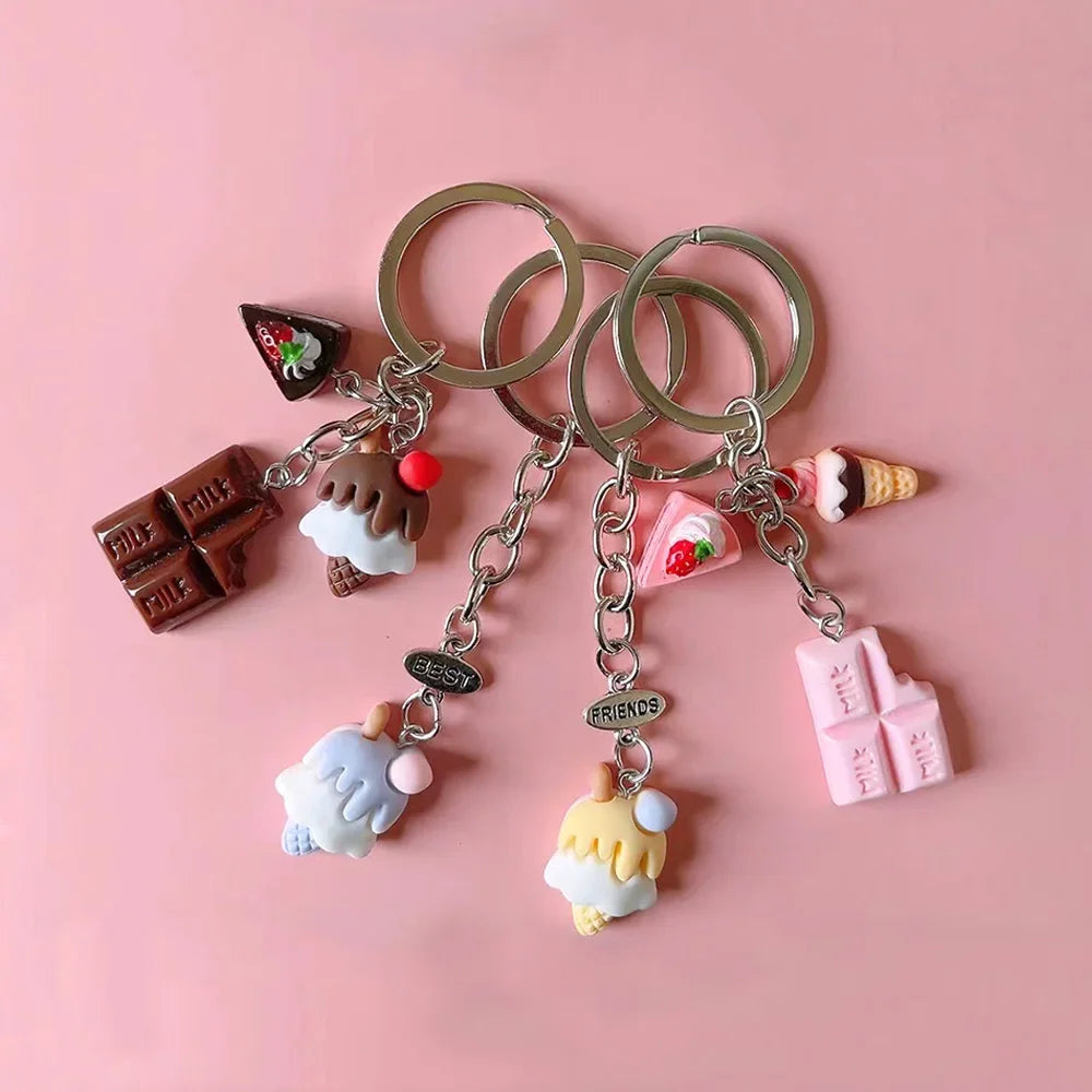 Resin Dessert Charm Keychain