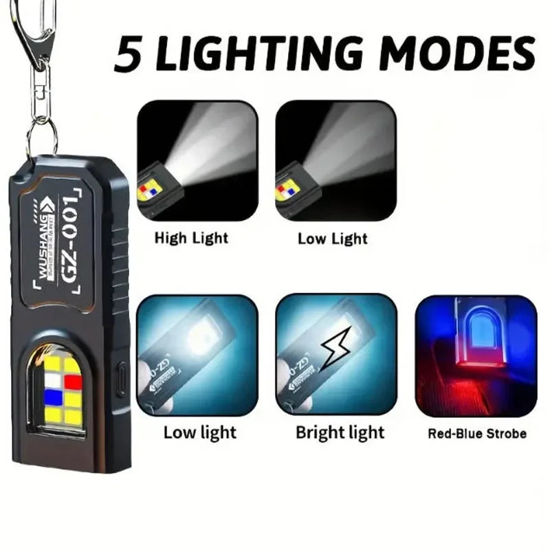 Powerful Mini COB LED Keychain Flashlight