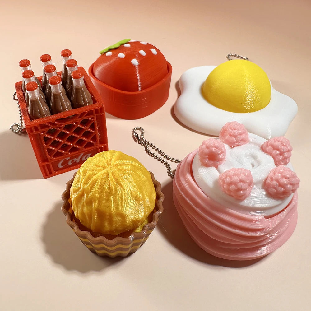Squishy Food Fidget Clicker Charm
