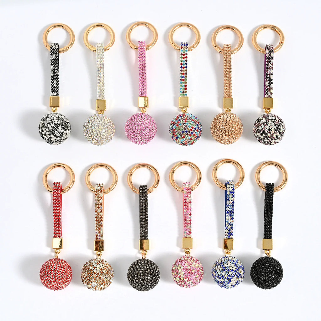 Rhinestone Disco Ball Keychain