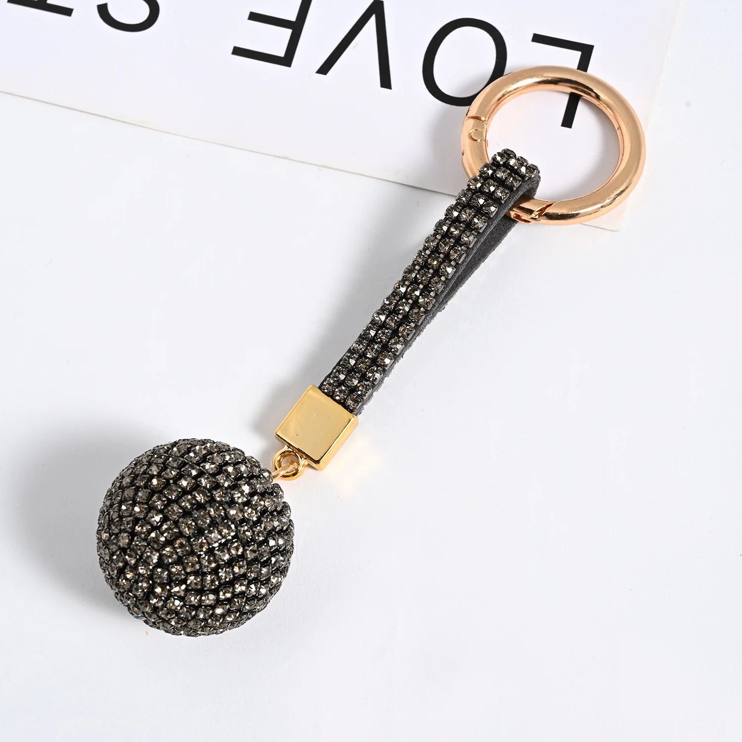 Rhinestone Disco Ball Keychain