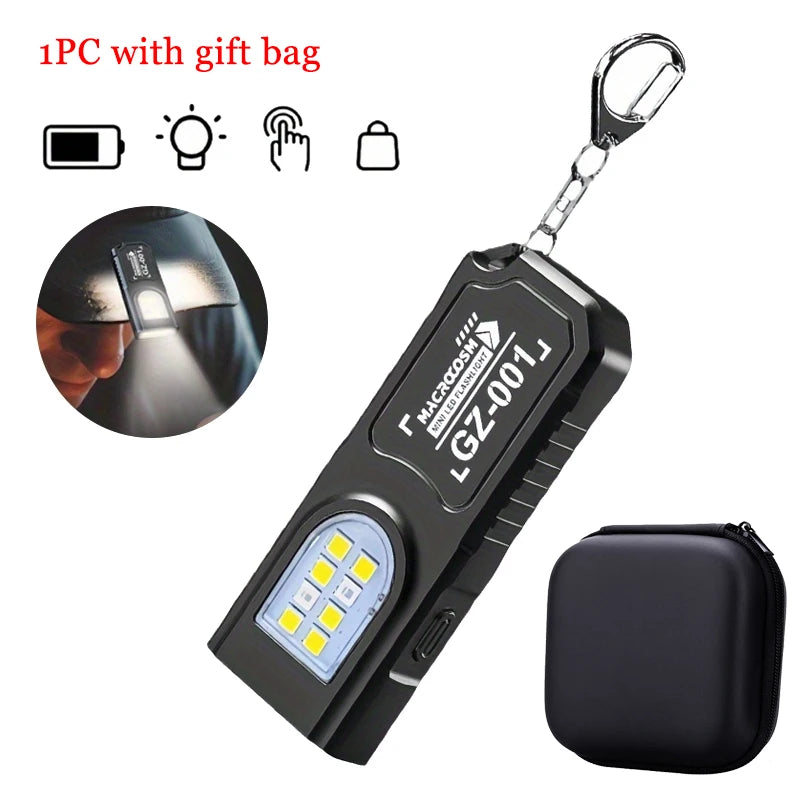 Powerful Mini COB LED Keychain Flashlight