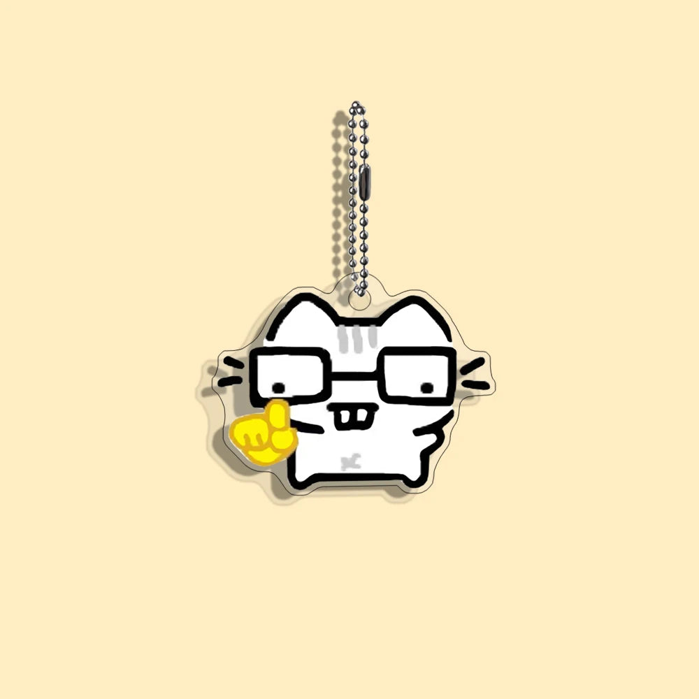 Funny Cat Character Keychain