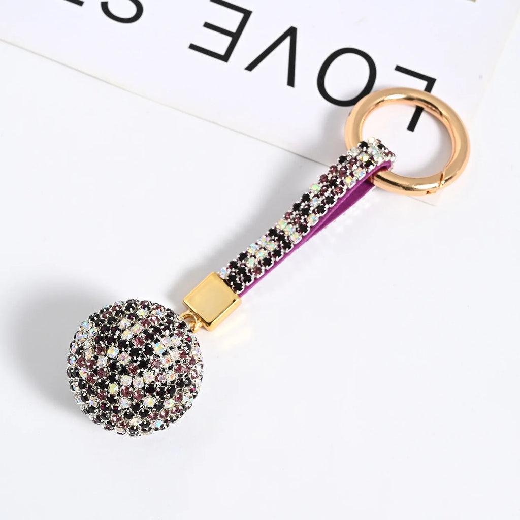 Rhinestone Disco Ball Keychain