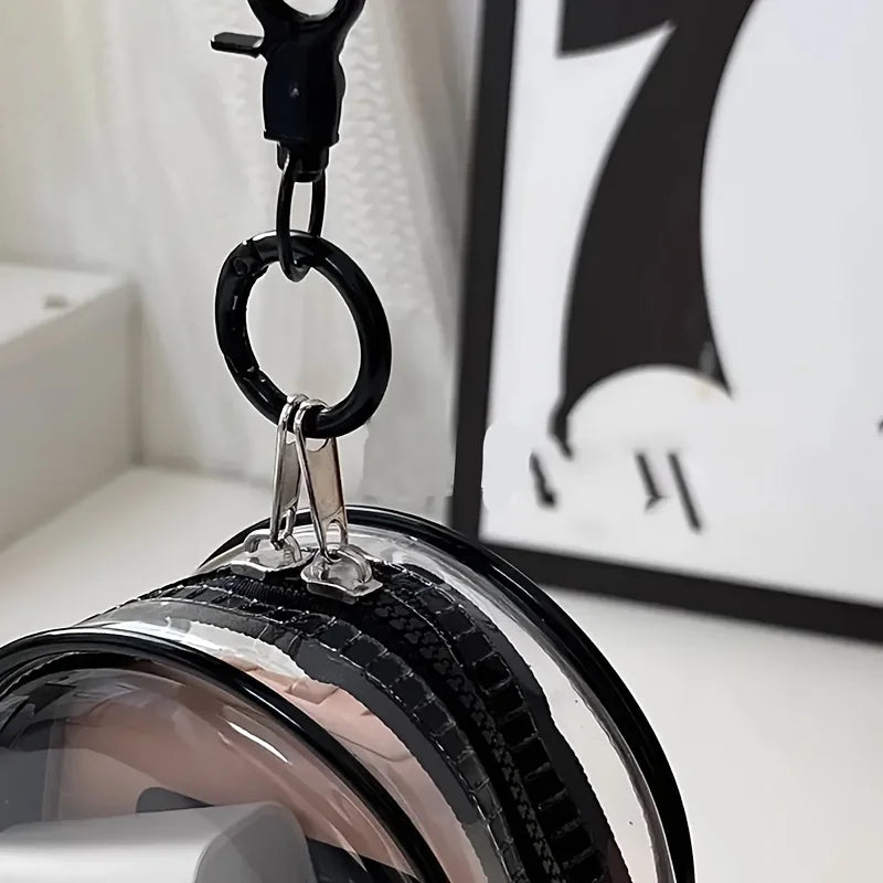 Mini Clear Zipper Pouch Keychain