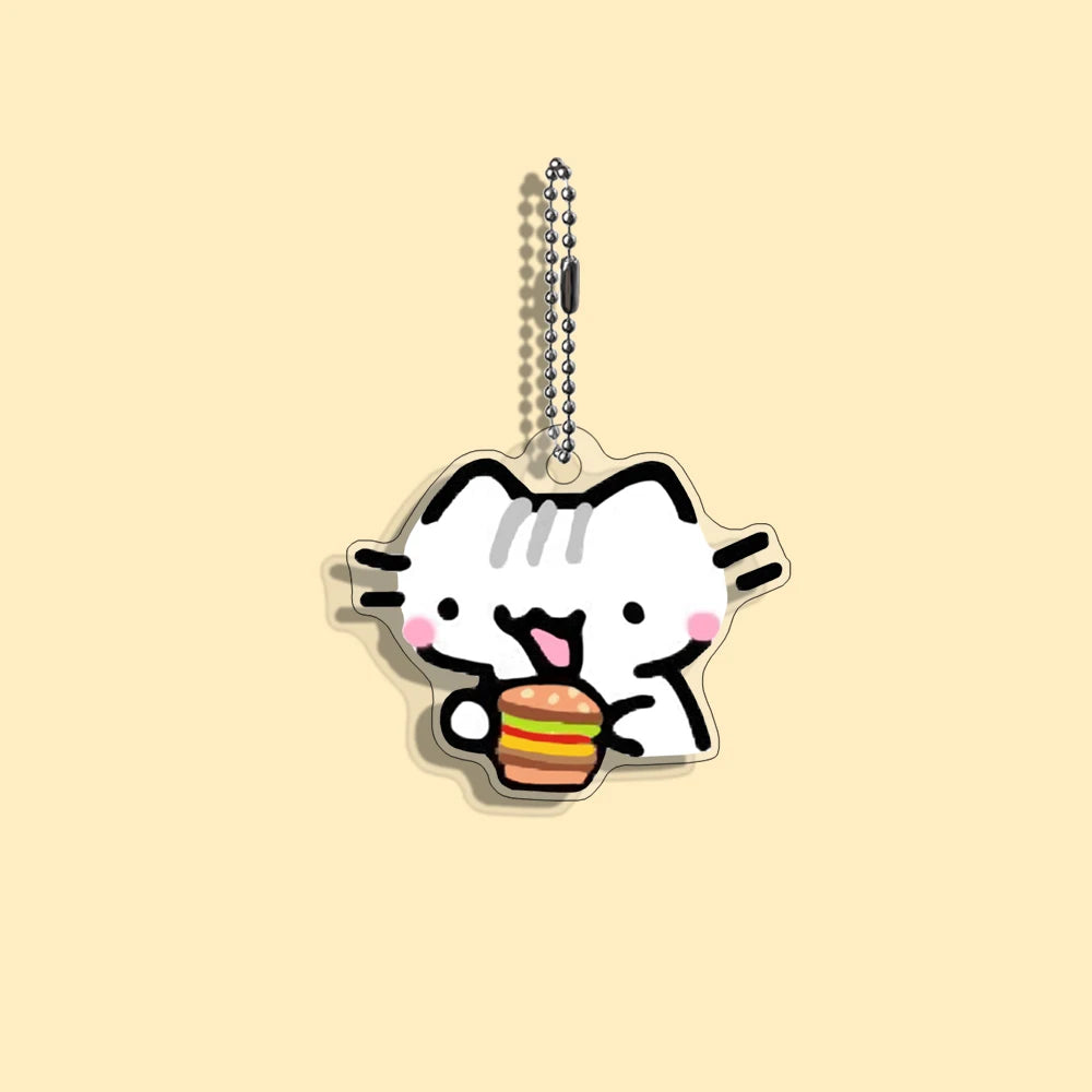 Funny Cat Character Keychain