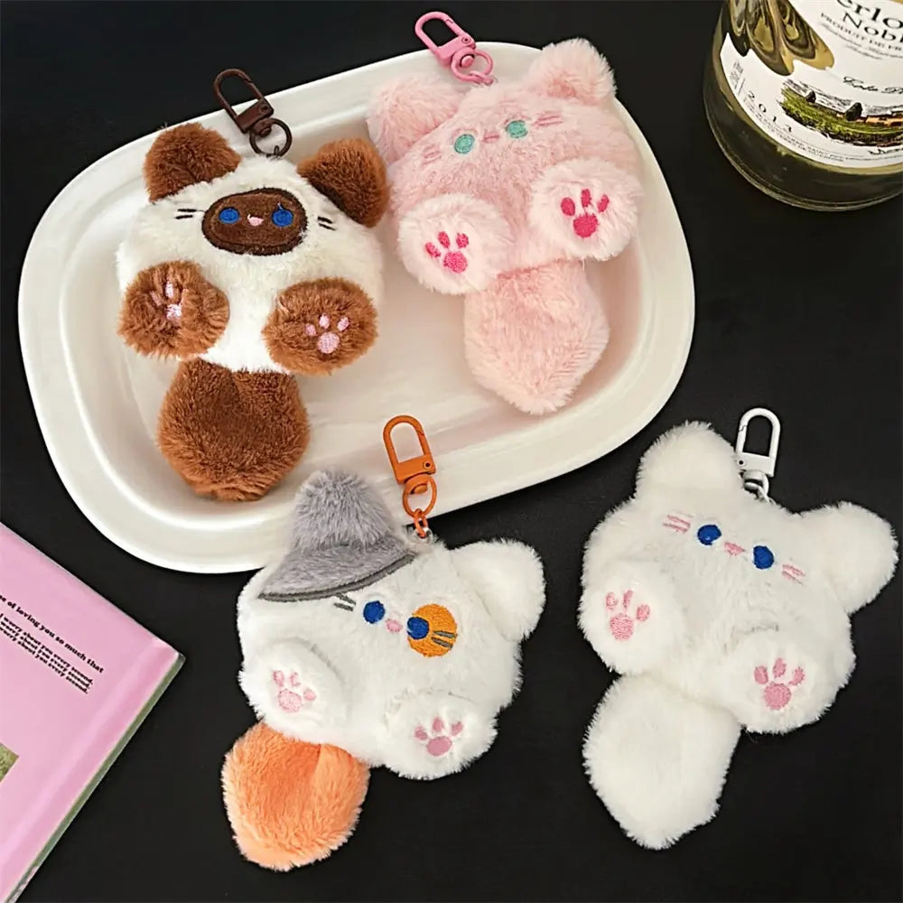 Plush Cat Pendant Keychain