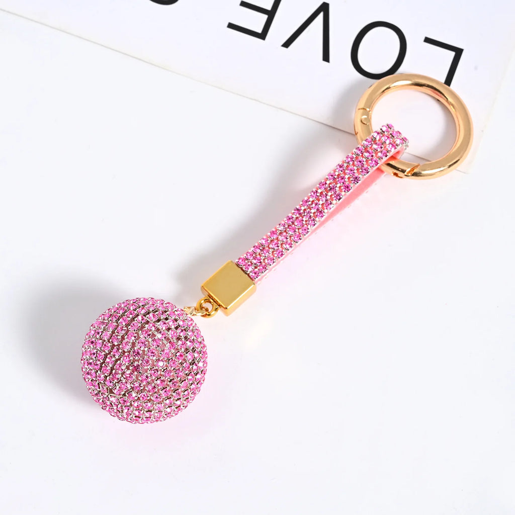 Rhinestone Disco Ball Keychain