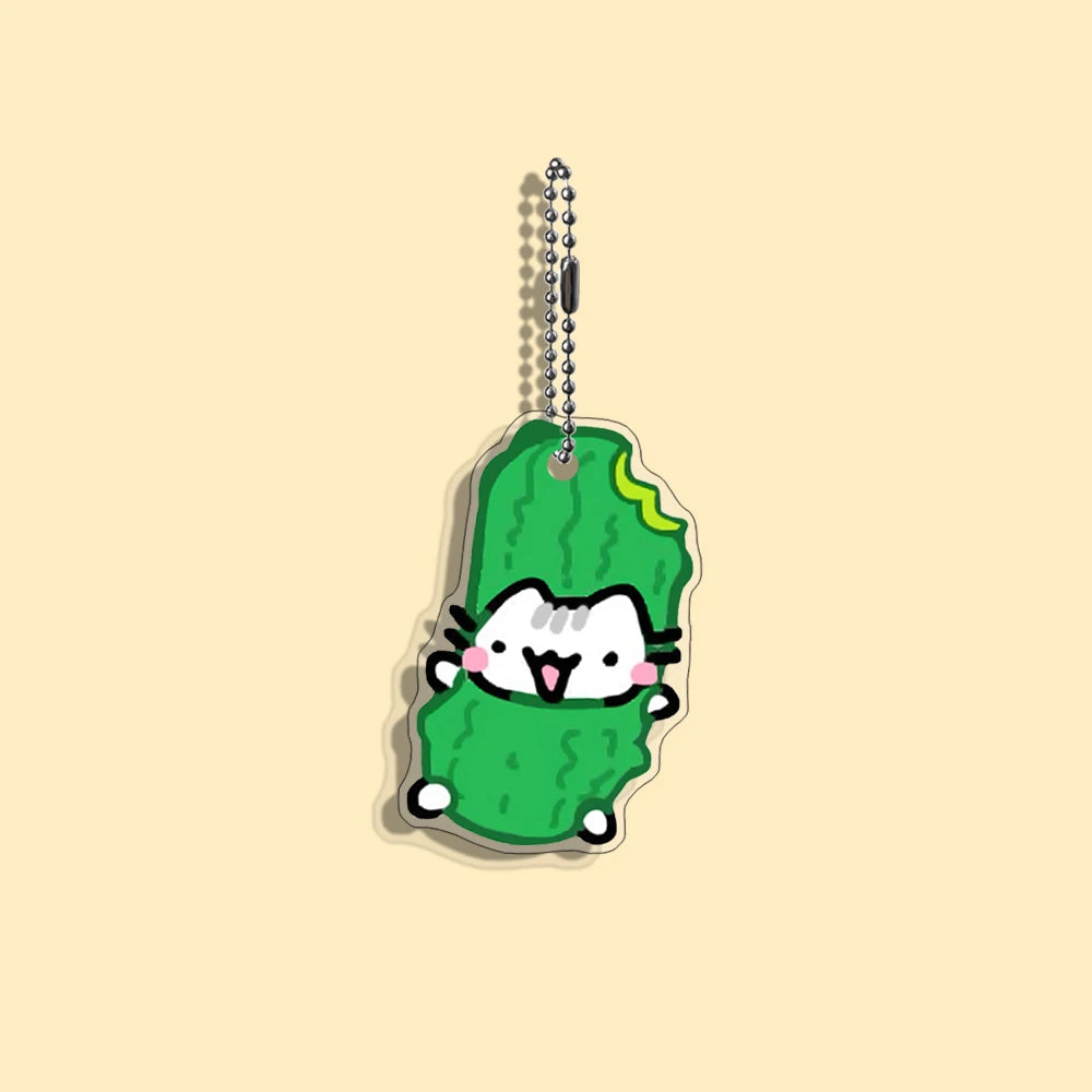 Funny Cat Character Keychain