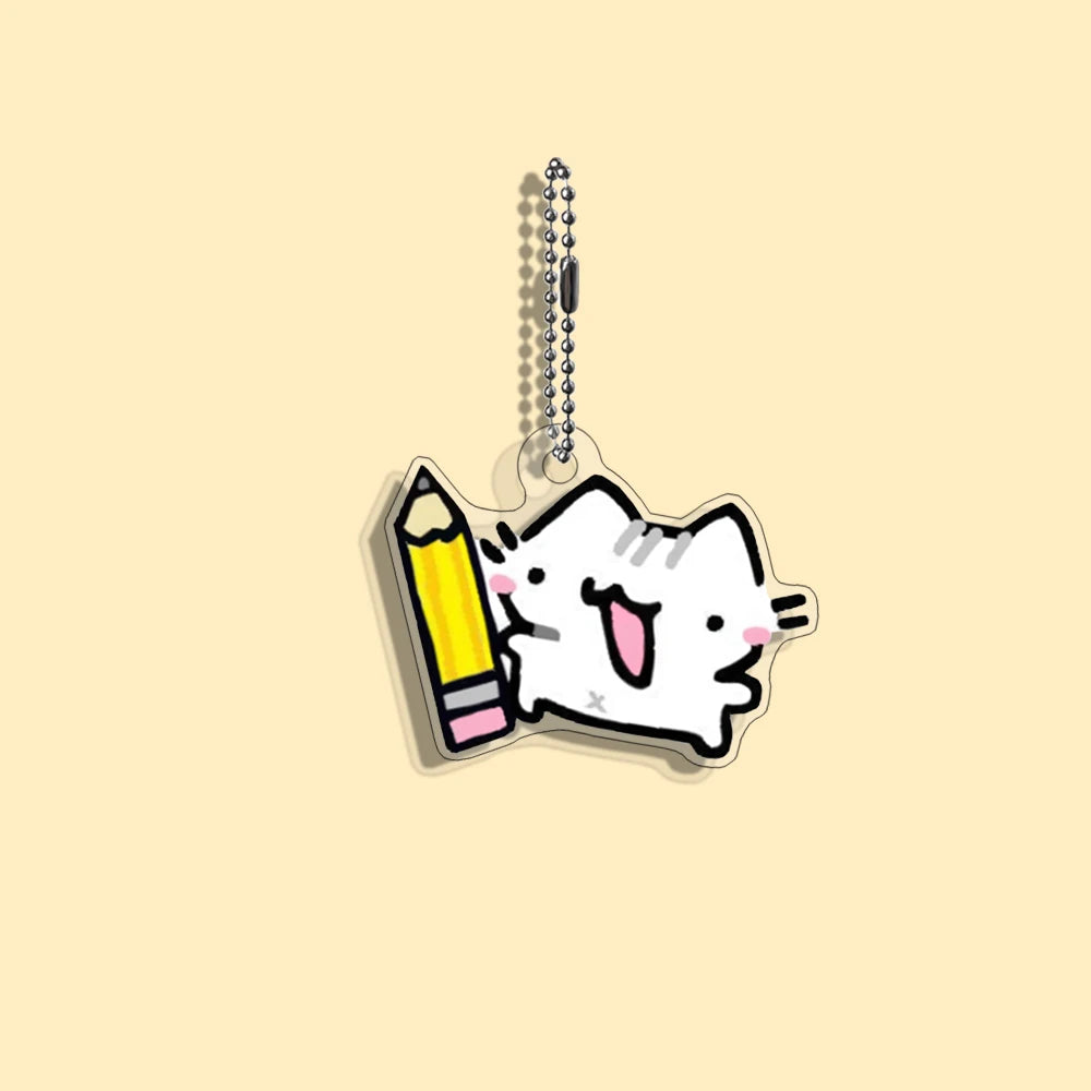 Funny Cat Character Keychain