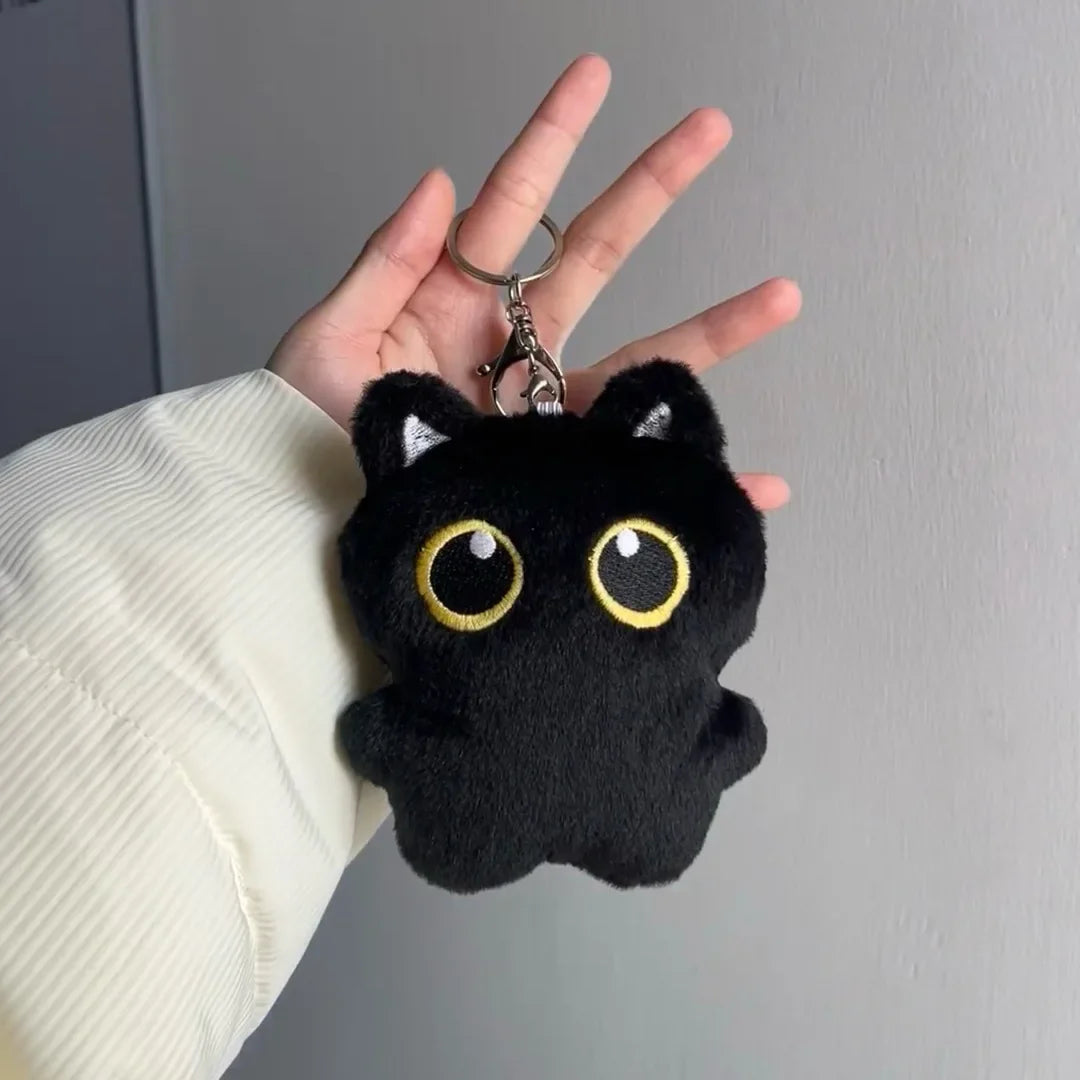 Black Cat Squishy Plush Keychain